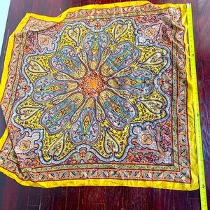 Beautiful Multi-Color Square Silk Scarf